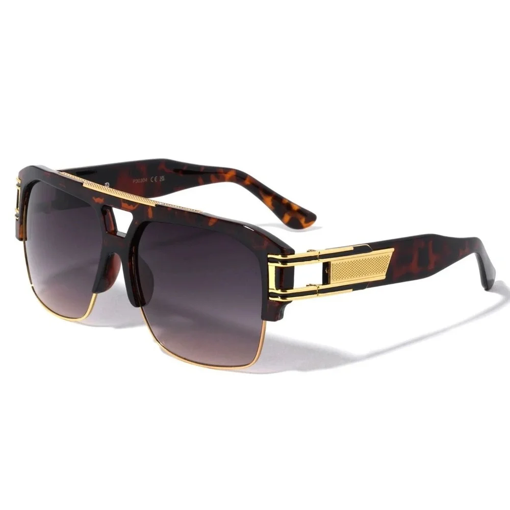 Aviator Sunglasses Gold Accents Fashion Shades Men‎ Oversized Hip Hop Shades New
